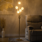 The Aveline Floor Lamp — 5-Light Crystal Bloom Standing Lamp