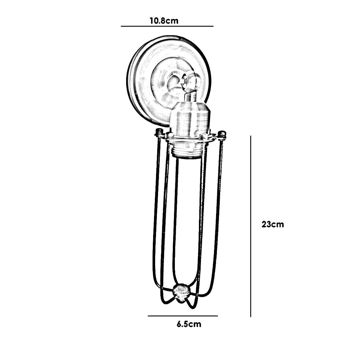 The Blackspire Wall Light — Long Cage