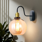 The Sandmere Wall Light — Amber Glass