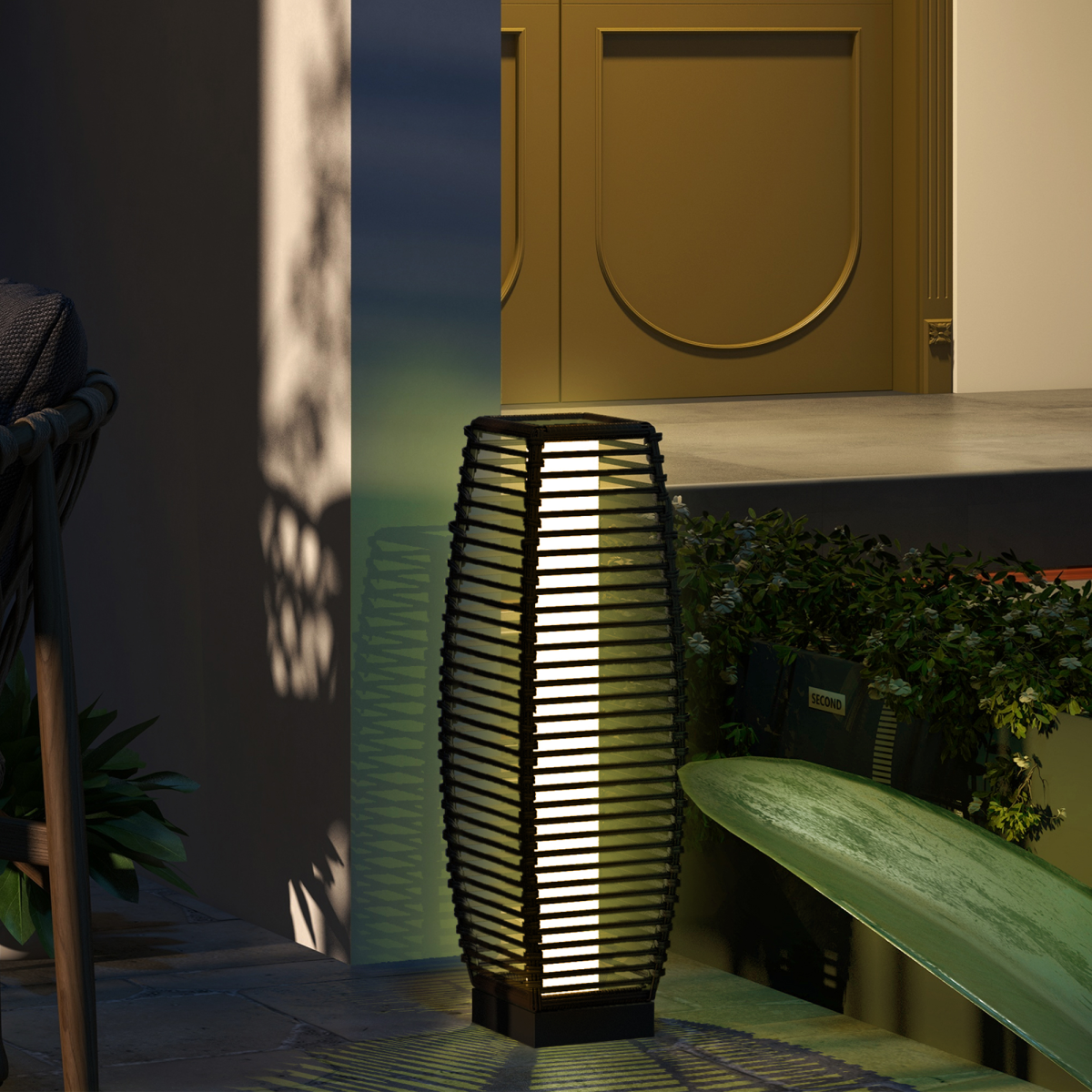 The Bramfield Lantern — Rattan Solar Garden Light