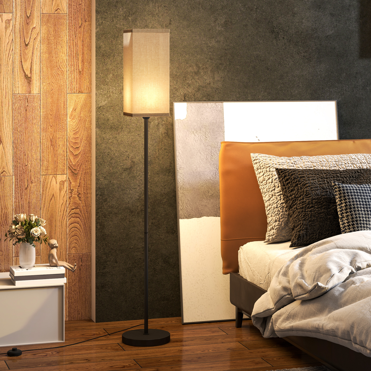 The Osmond Floor Lamp — Linen Shade Standing Lamp