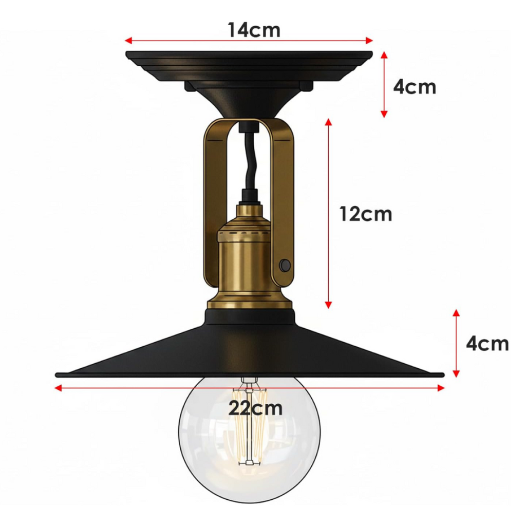 The Bramfield Dual — Flat Shade Wall & Ceiling Light