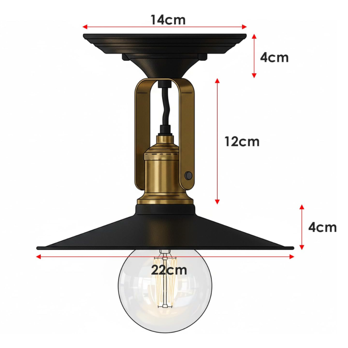The Bramfield Dual — Flat Shade Wall & Ceiling Light