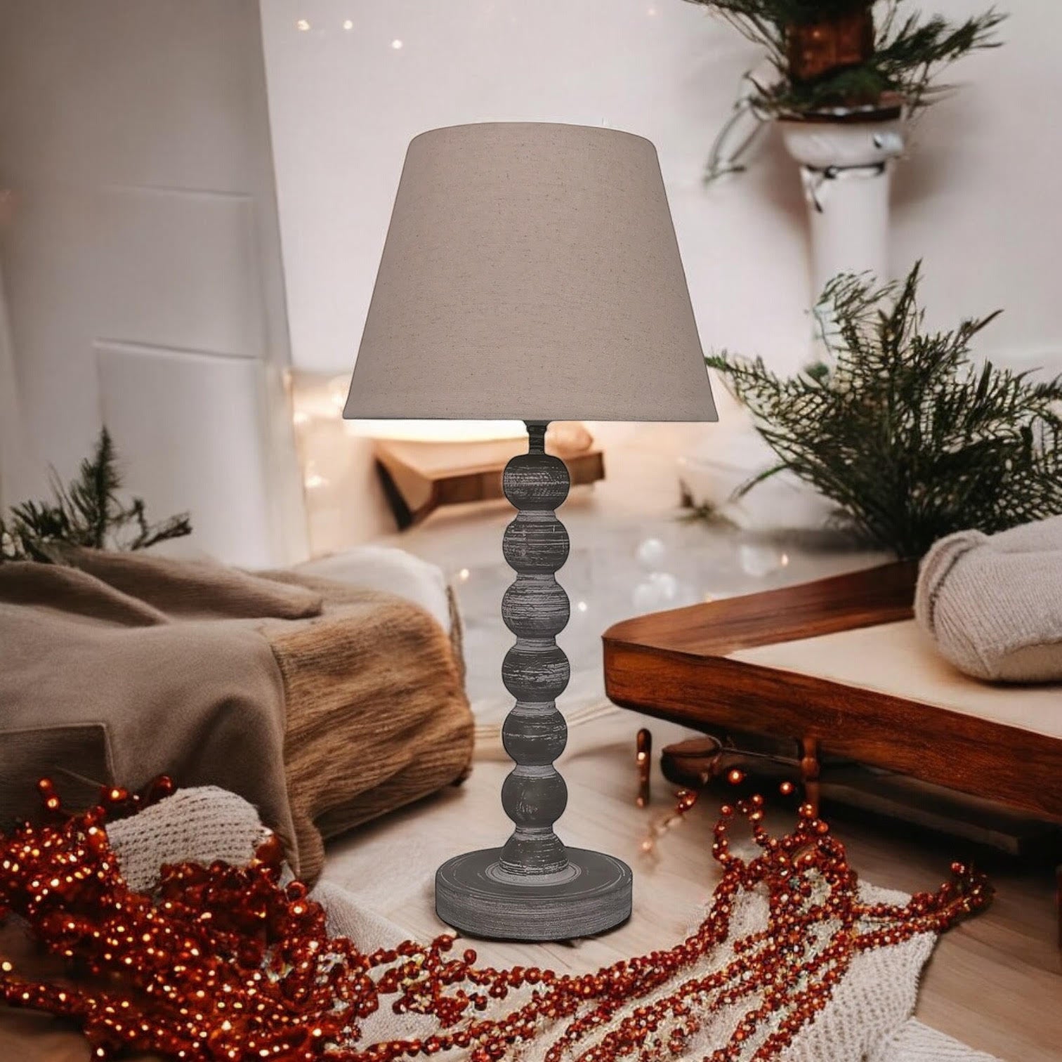 The Winslow Lamp — Washed Wood, Shabby Chic Design