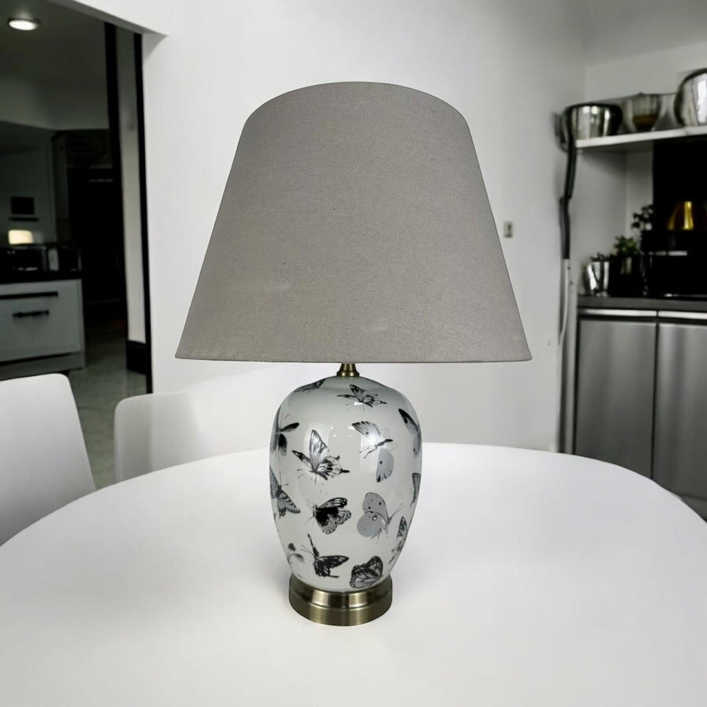 The Cavendish Table Lamp — Ceramic Butterfly Accent Lamp