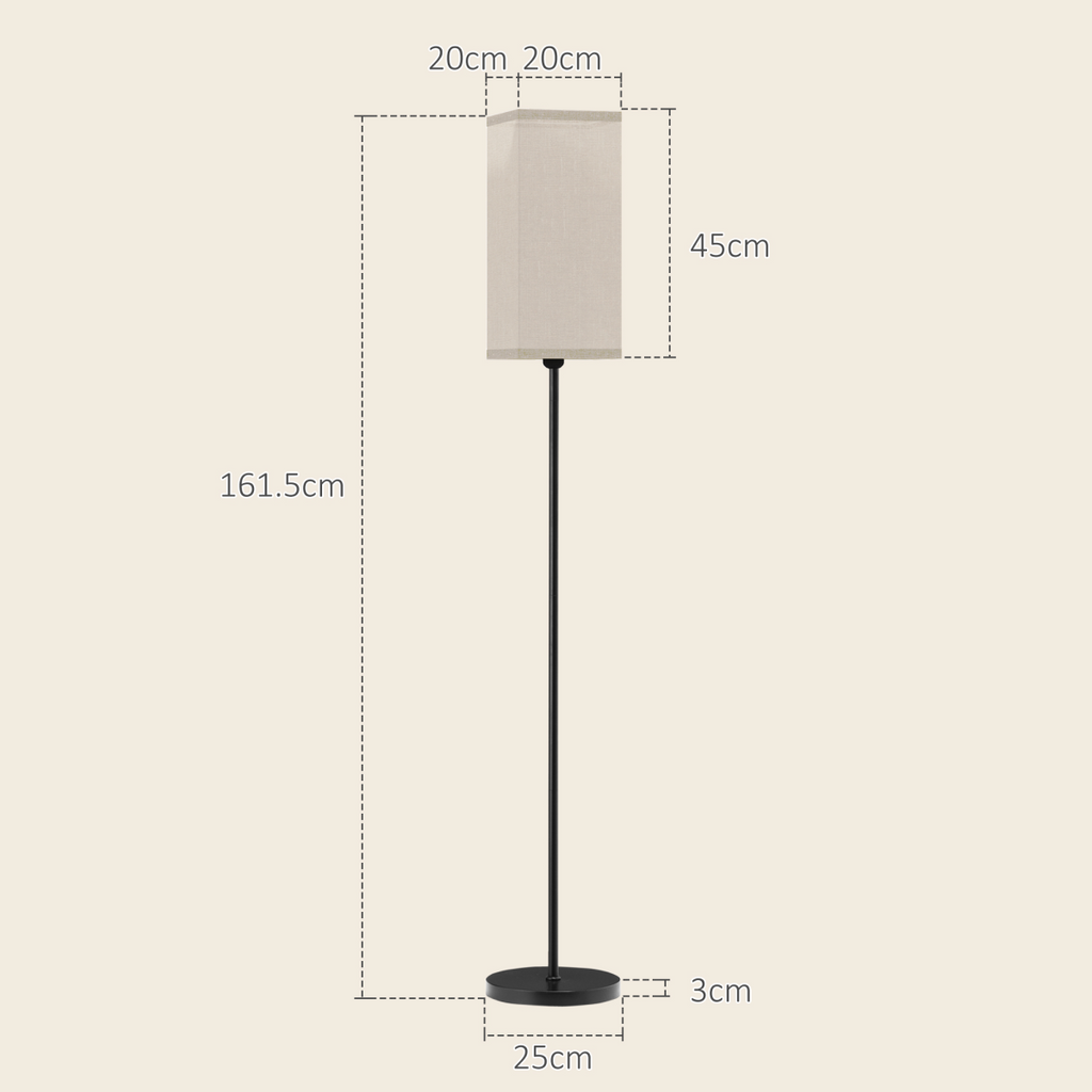 The Osmond Floor Lamp — Linen Shade Standing Lamp