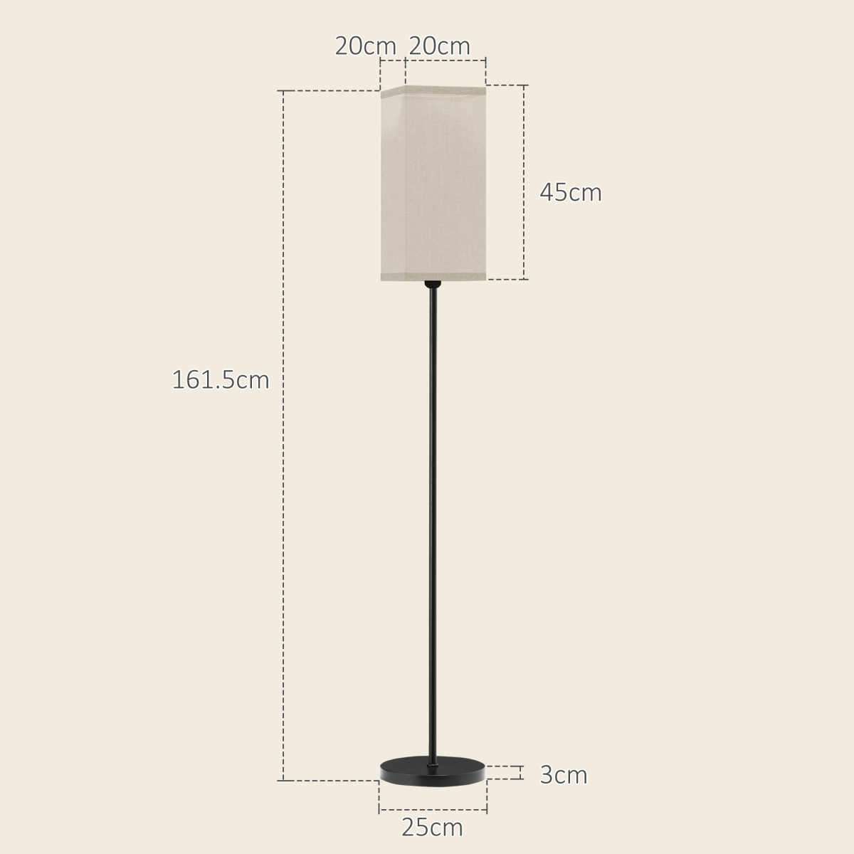 The Osmond Floor Lamp — Linen Shade Standing Lamp