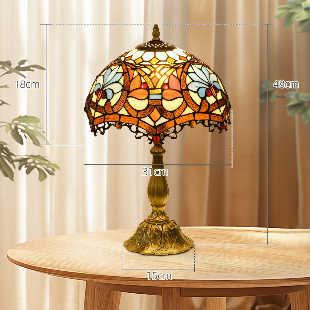 The Thistledown Table Lamp — Stained Glass