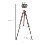 The Foster Floor Lamp — Wood Tripod Searchlight Standing Lamp