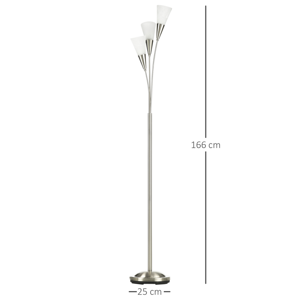 The Prentiss Floor Lamp — 3-Cone Uplighter Standing Lamp
