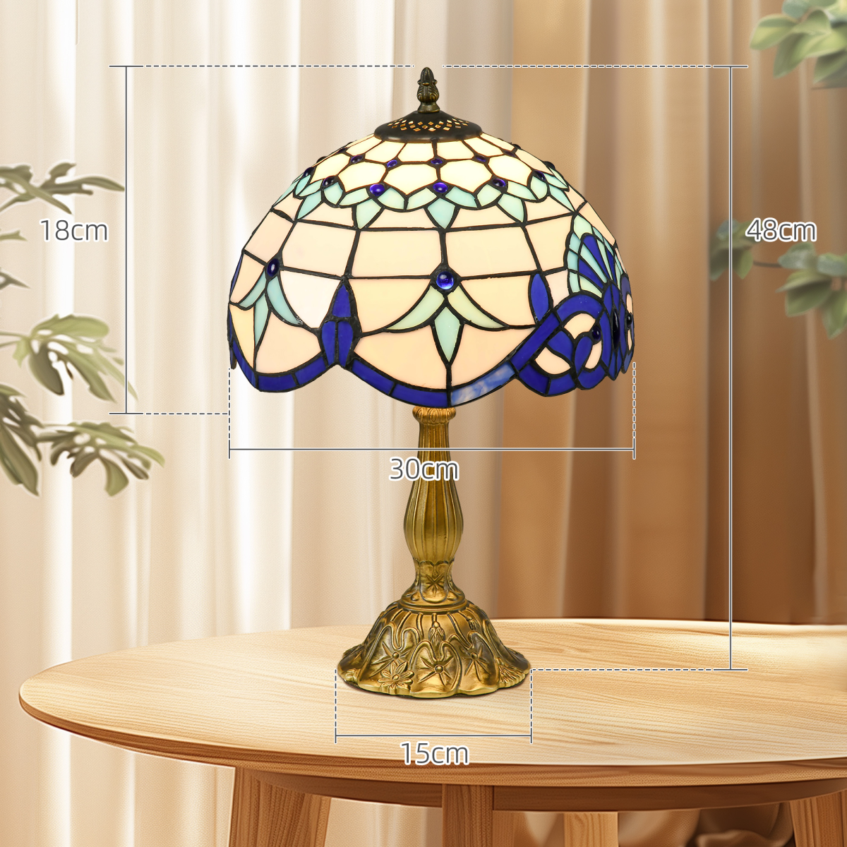 The Rosemarket Table Lamp — Stained Glass