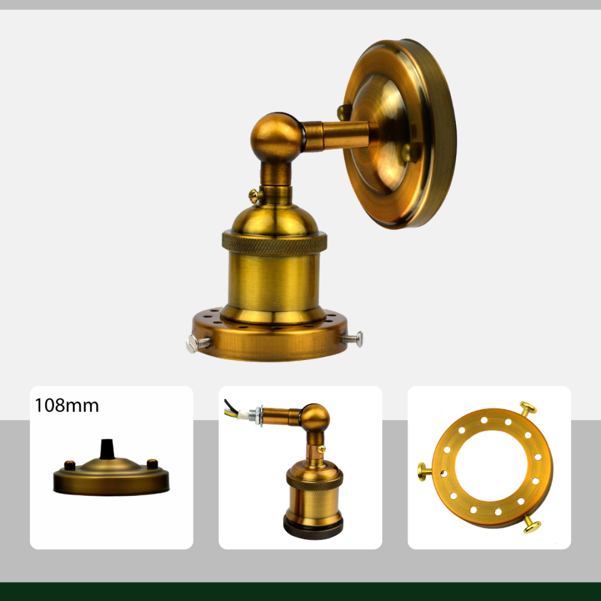 The Ellerby Sconce — Brass Edison Bulb Wall Light