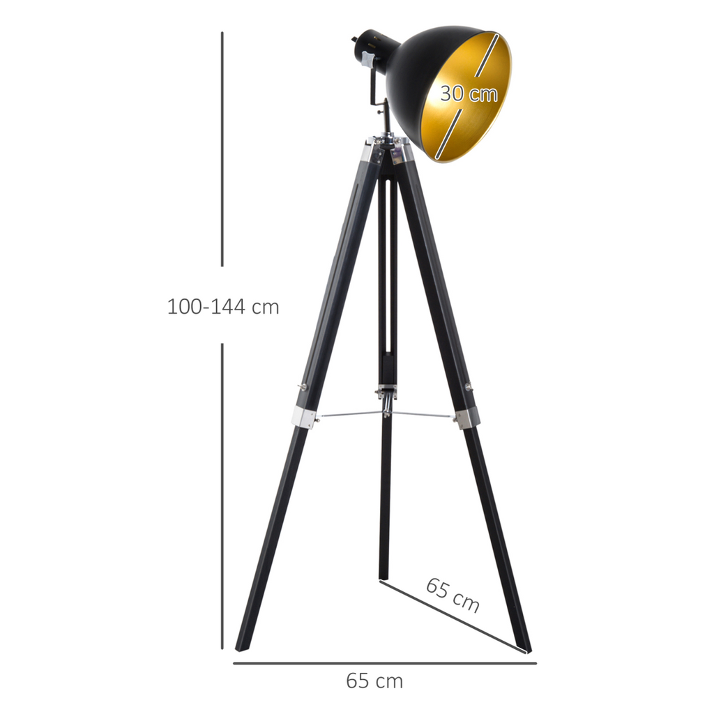 The Sheldon Floor Lamp — Dome Shade Tripod Standing Lamp