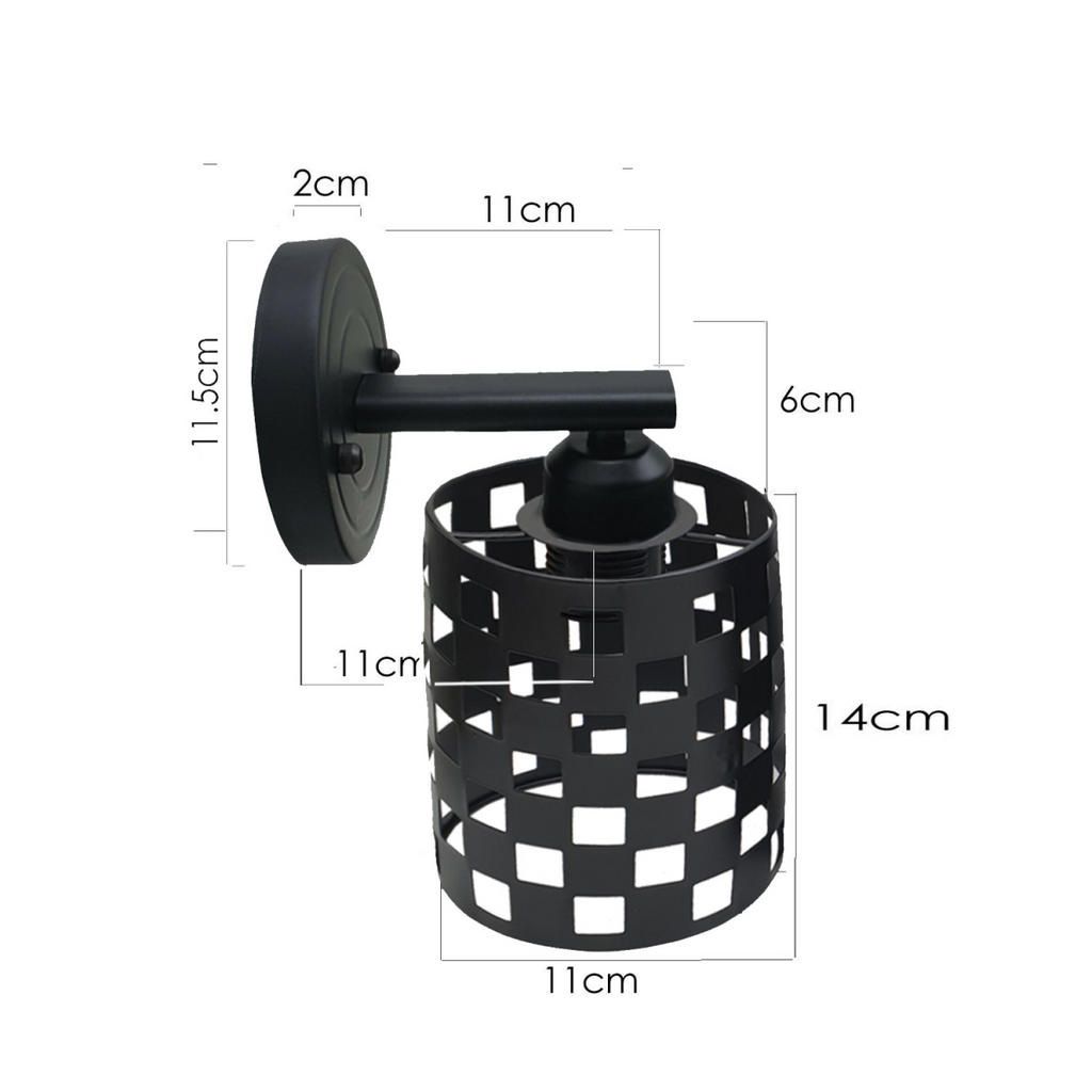 The Barleycroft Wall Light — Perforated Cage Sconce