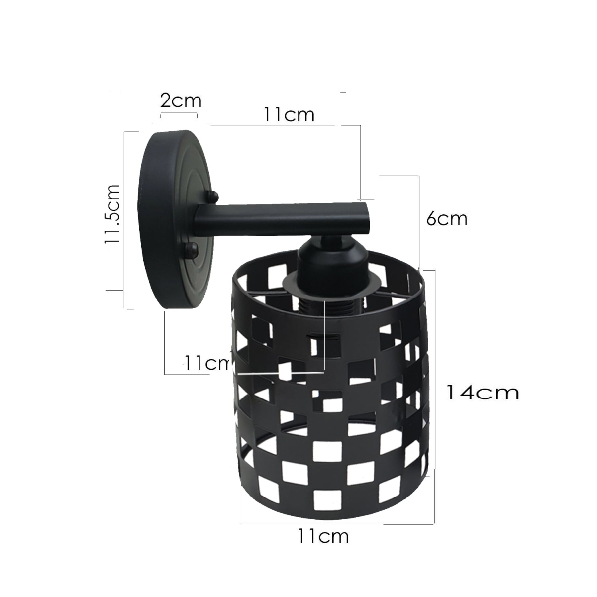 The Barleycroft Wall Light — Perforated Cage Sconce