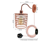 The Rosecliff Sconce — Rose Gold Plug-In Wall Light