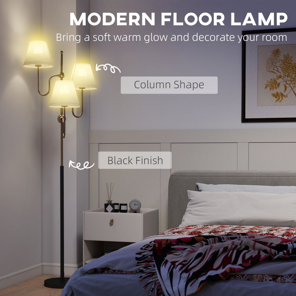 The Elysian Floor Lamp — 3-Light Golden Branch Standing Light