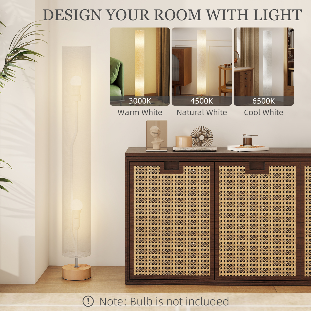 The Solstice Floor Lamp — Fabric Column LED Standing Lamp