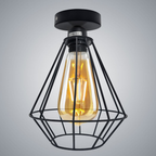 Shoreditch - Black Wire Cage Industrial Ceiling Pendant