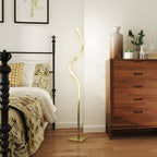 The Sable Floor Lamp — Ribbon Spiral LED Standing Lamp