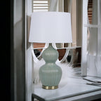 The Silverbeck Table Lamp — Double Gourd Ceramic