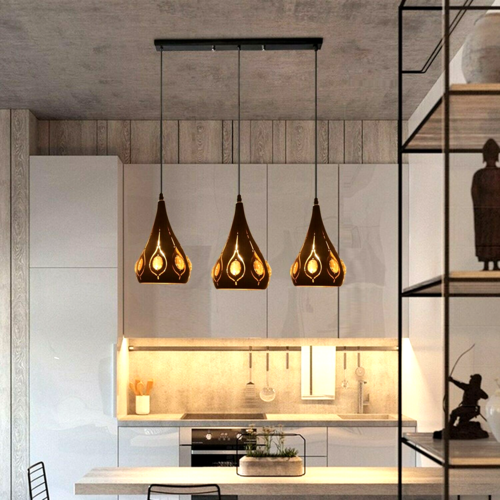The Blackwell Pendant — 3-Head Crystal Teardrop Ceiling Light