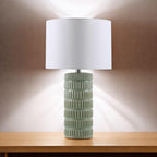 The Fairholt Table Lamp — Striped Ceramic