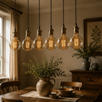 Soho — Amber Glass G95 LED Globe Bulbs, E27 Dimmable 2700K, 4W, Set of Six by ZYVORAN Lighting