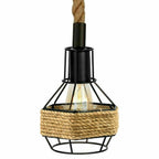 The Mariner Pendant — Hemp Rope, Black Cage