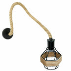 The Mariner Pendant — Hemp Rope, Black Cage