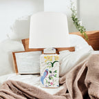 The Aviary Lamp — Floral & Bird Ceramic
