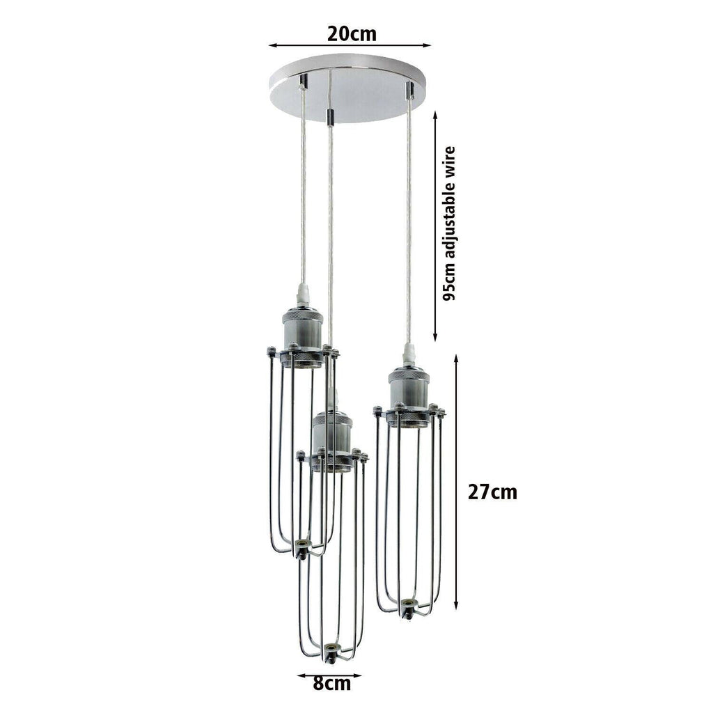 The Trinity Pendant — 3-Way Cluster, Chrome