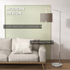 The Winslet Floor Lamp — Rotating Drum Shade Standing Lamp