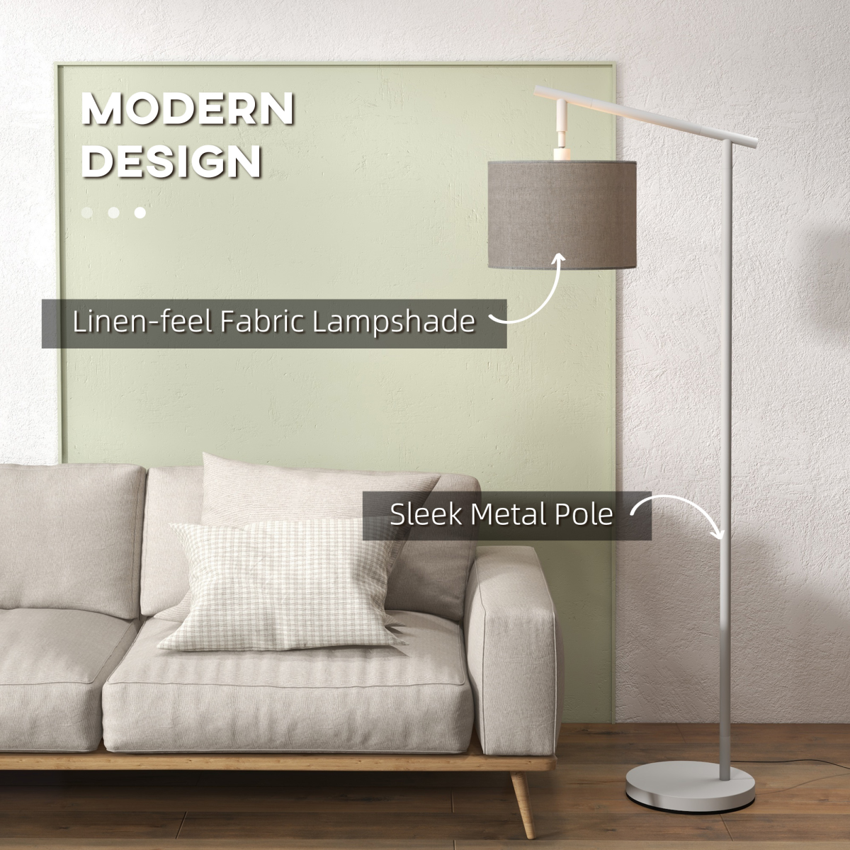 The Winslet Floor Lamp — Rotating Drum Shade Standing Lamp