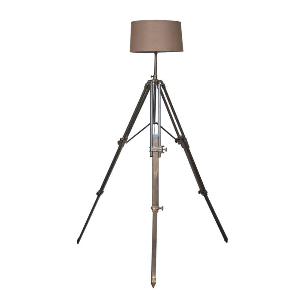 The Voyager Floor Lamp — Chrome Tripod Standing Lamp