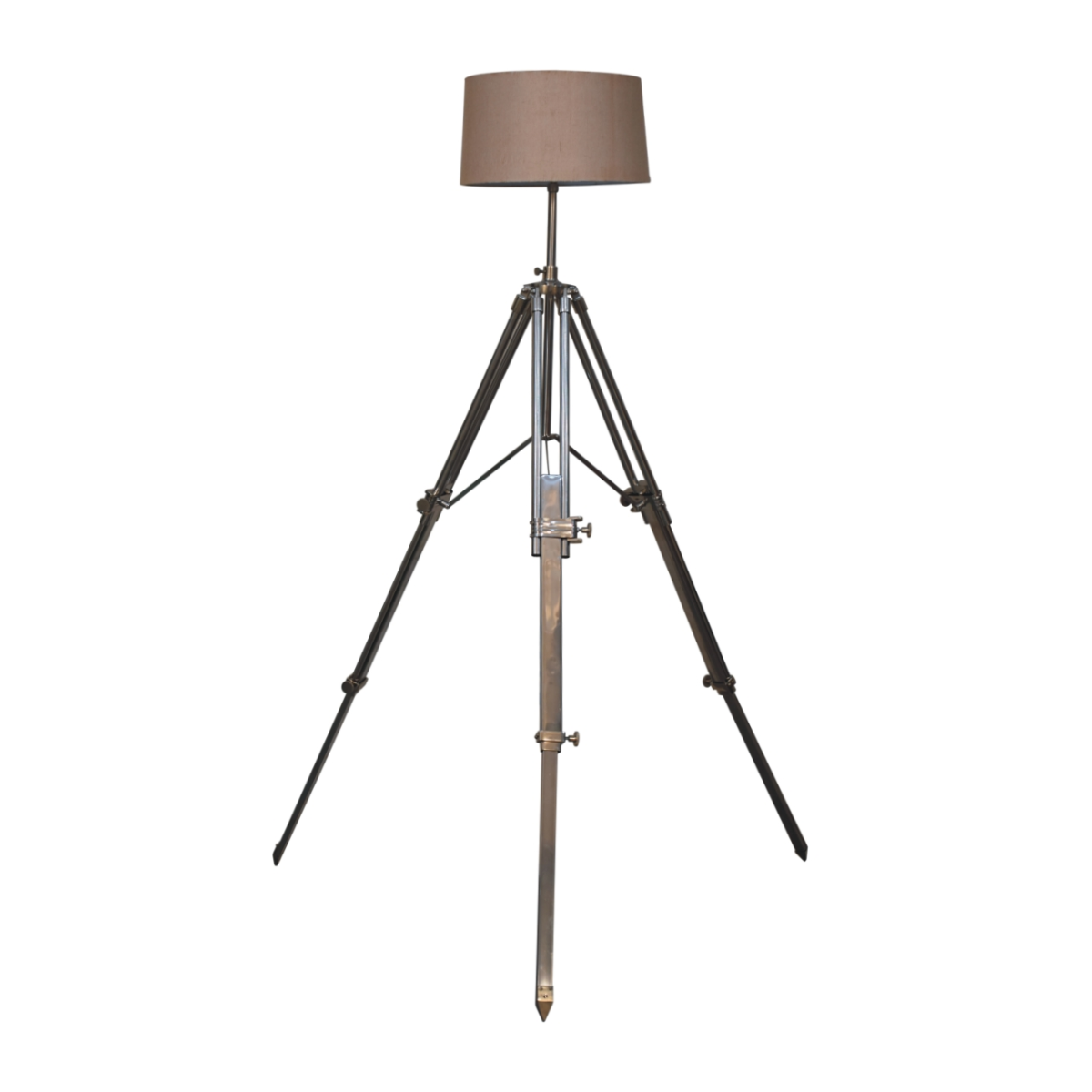 The Voyager Floor Lamp — Chrome Tripod Standing Lamp