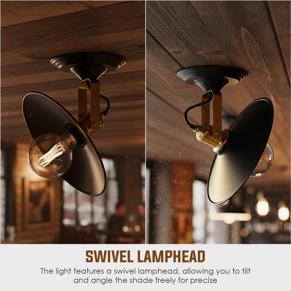 The Bramfield Dual — Flat Shade Wall & Ceiling Light