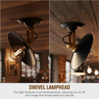 The Bramfield Dual — Flat Shade Wall & Ceiling Light