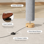 The Solstice Floor Lamp — Fabric Column LED Standing Lamp