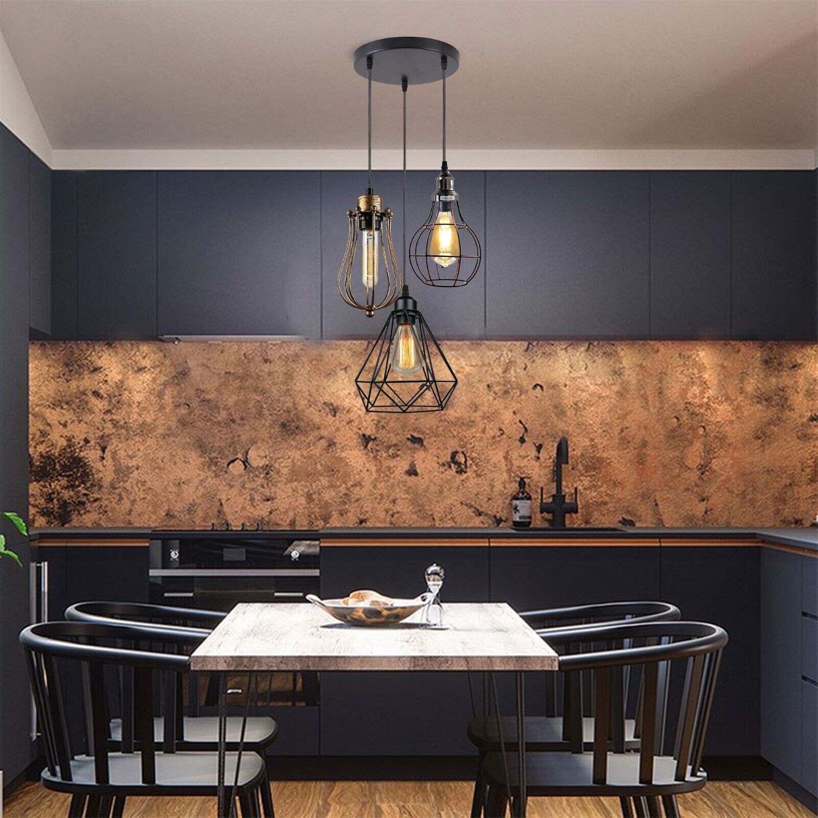 The Trellica Pendant — Triple Cage Cluster