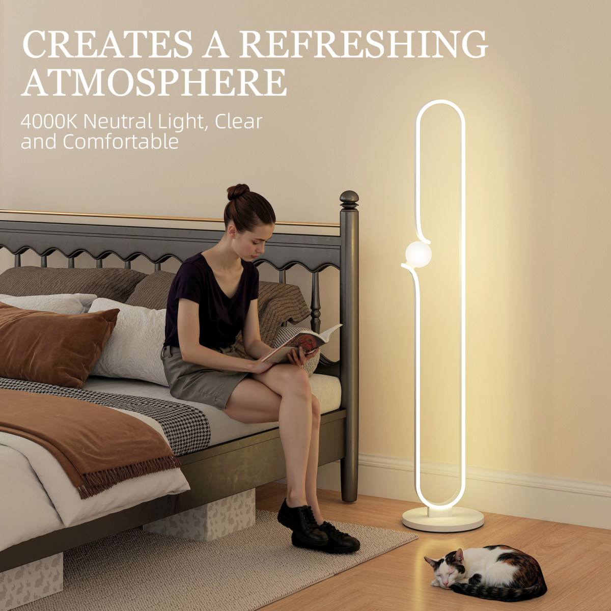 The Lyric Floor Lamp — LED Note & Glass Orb Standing Lamp