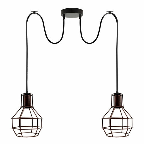 The Kelbrook Pendant — Adjustable Twin Cage Cluster