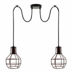 The Kelbrook Pendant — Adjustable Twin Cage Cluster