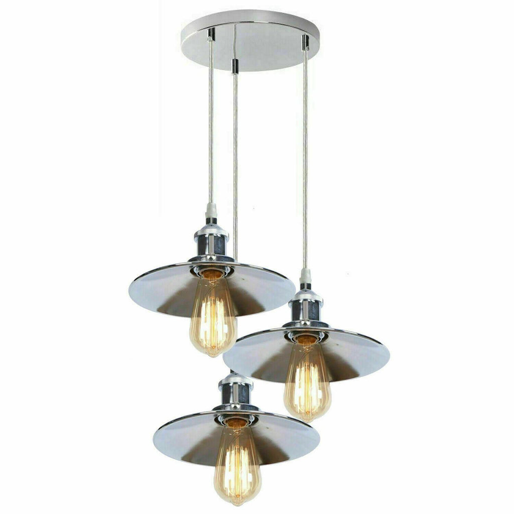 The Hartcliffe Cluster — 3-Light Chrome Pendant