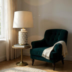 The Fairholt Table Lamp — Striped Ceramic