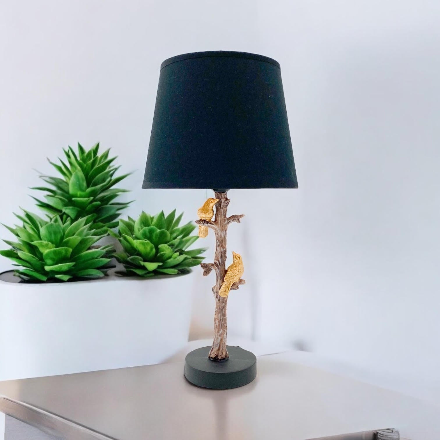 The Percy Table Lamp — Sculptural Parrot Base Accent Lamp