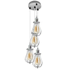 The Astoria Pendant Chandelier — 4-Light Cluster, Chrome