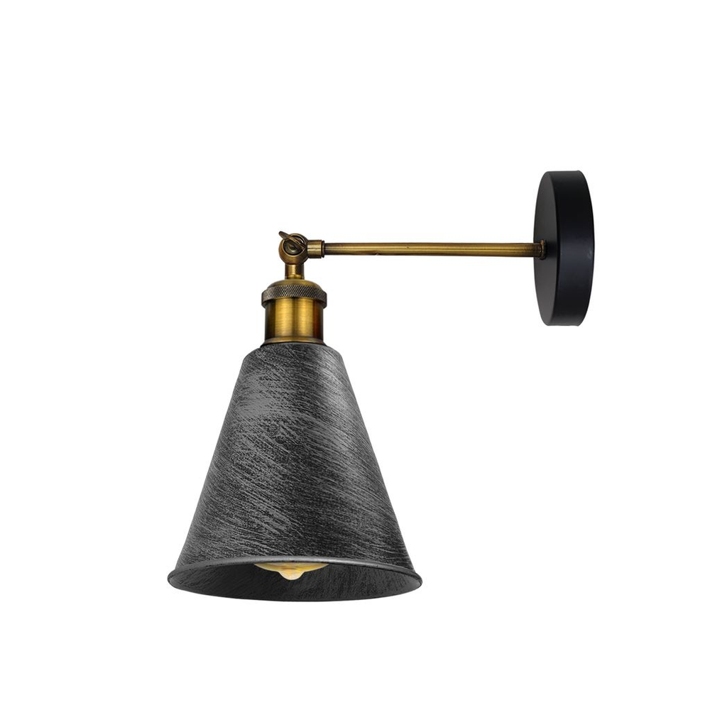 The Millbrook Cone — Brushed Silver Dimmable Wall Sconce