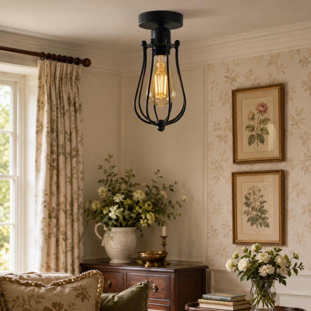 Fournier — Black Balloon Cage E27 Ceiling Pendant — product image 2