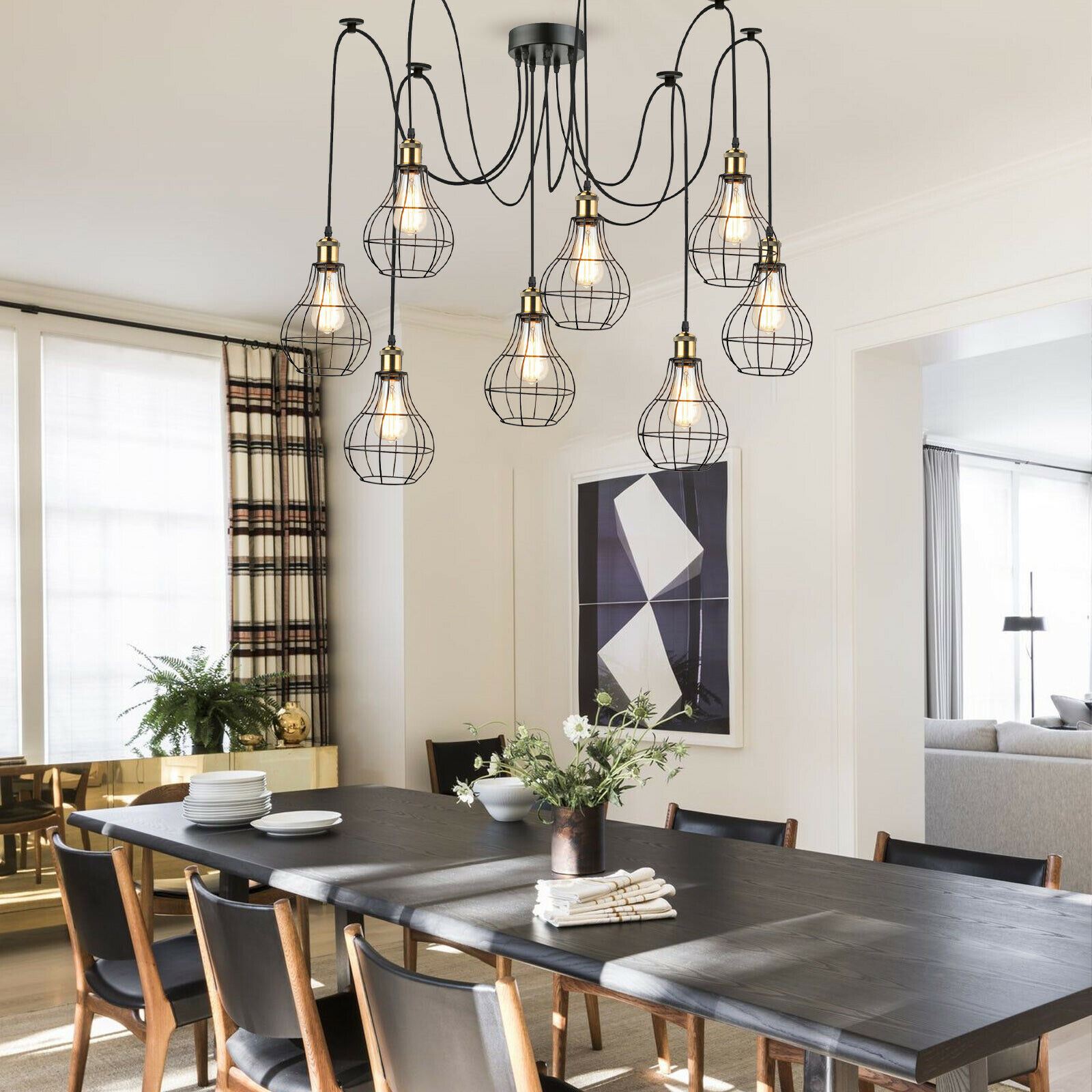 The Ashcombe Chandelier — 8-Arm Spider Pendant